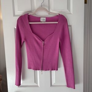 Pink Rose Ribbed Fuchsia Camisole with Zipper